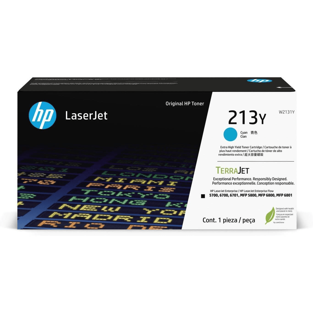 HP 213Y LaserJet Cyan Extra High Yield Toner Cartridge 12,000 Pages Original W2133Y Single-pack