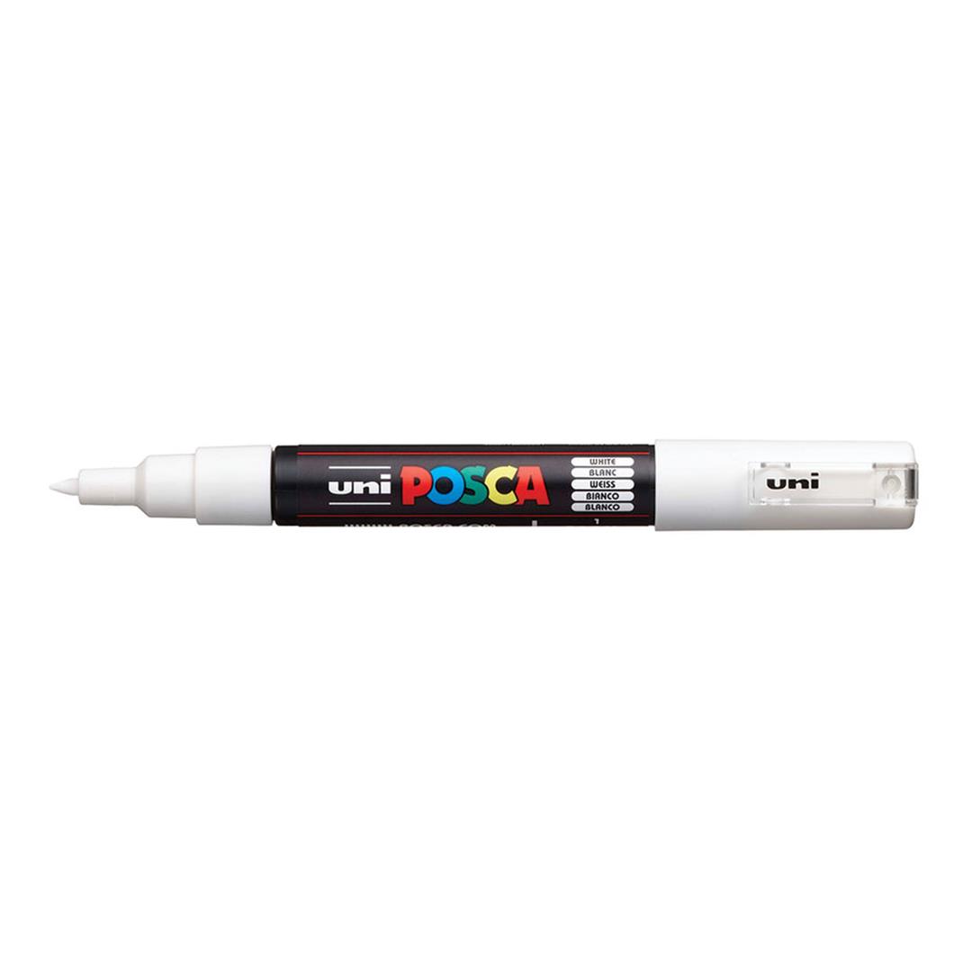 POSCA PC-1M Bullet Tip Fine 0.7mm Extra Water Based Paint Marker - White 6-pack WBM-PC1M-WHT