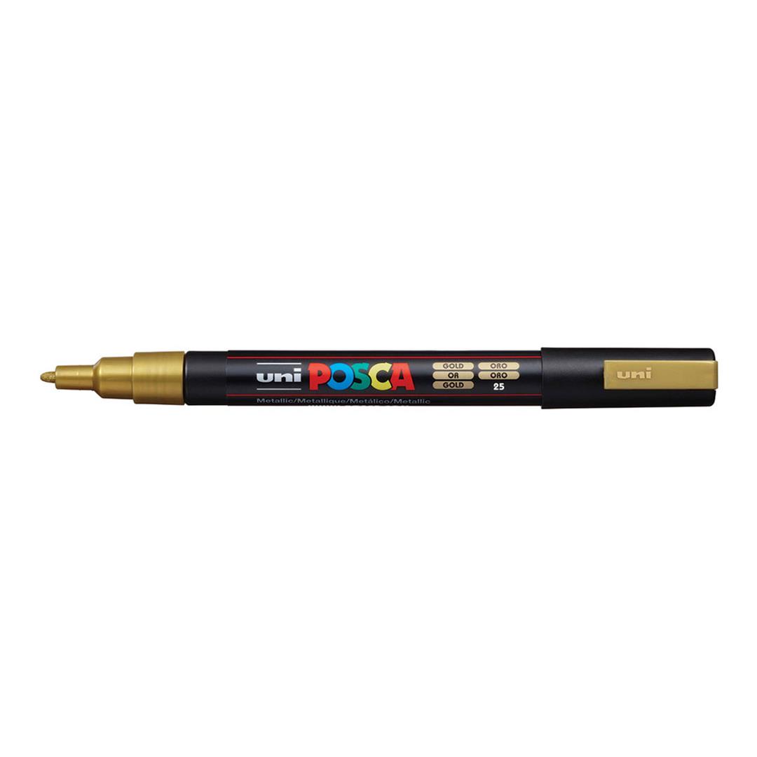 POSCA PC-3M Bullet Tip 0.9-1.3mm Water Based Paint Marker - Gold 6-pack WBM-PC3M-GLD