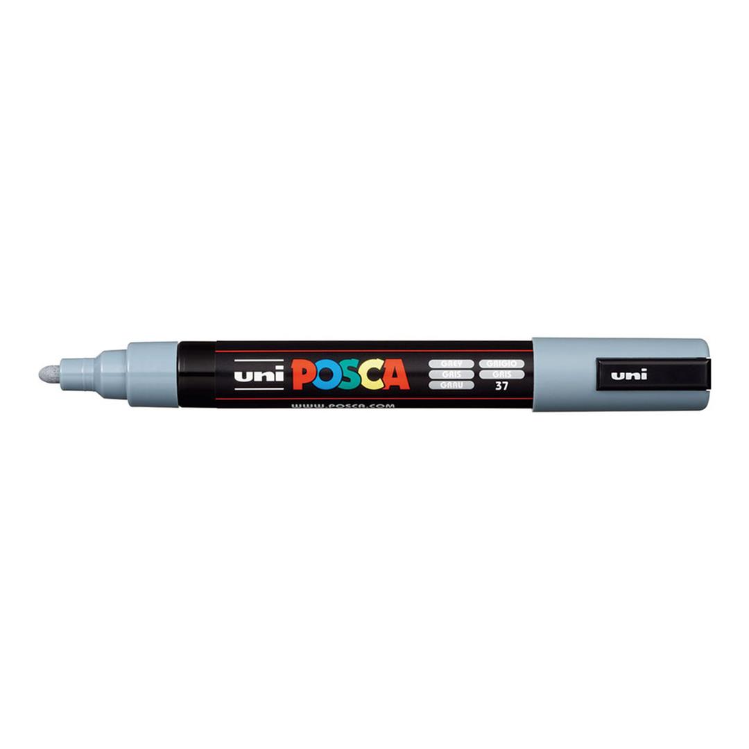 POSCA PC-5M Bullet Tip 1.8-2.5mm Medium Water Based Paint Marker - Grey 6-pack WBM-PC5M-GRY