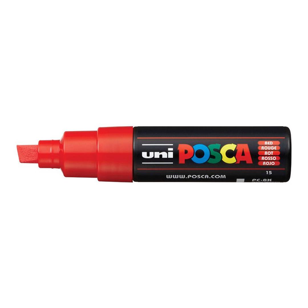 POSCA PC-8K Broad Chisel Tip 8.0mm Water Based Paint Marker - Red 6-pack WBM-PC8K-RED