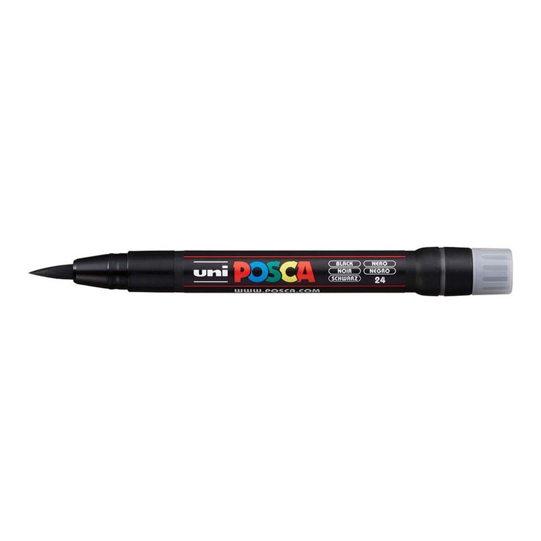 POSCA PCF-350 Brush Tip Water Based Marker - Black 5-pack WBM-PCF350-BLK