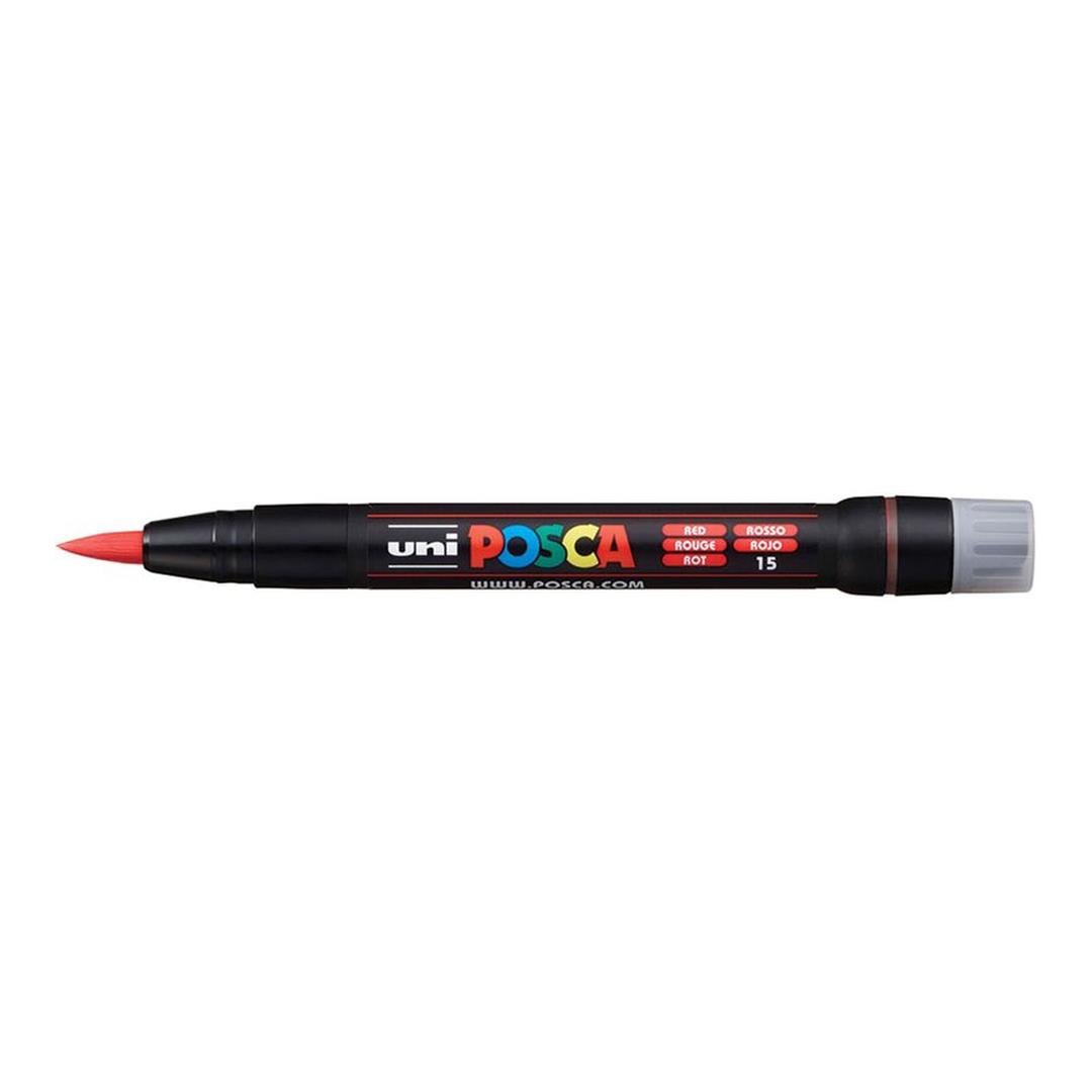 POSCA PCF-350 Brush Tip Water Based Marker - Red 5-pack WBM-PCF350-RED