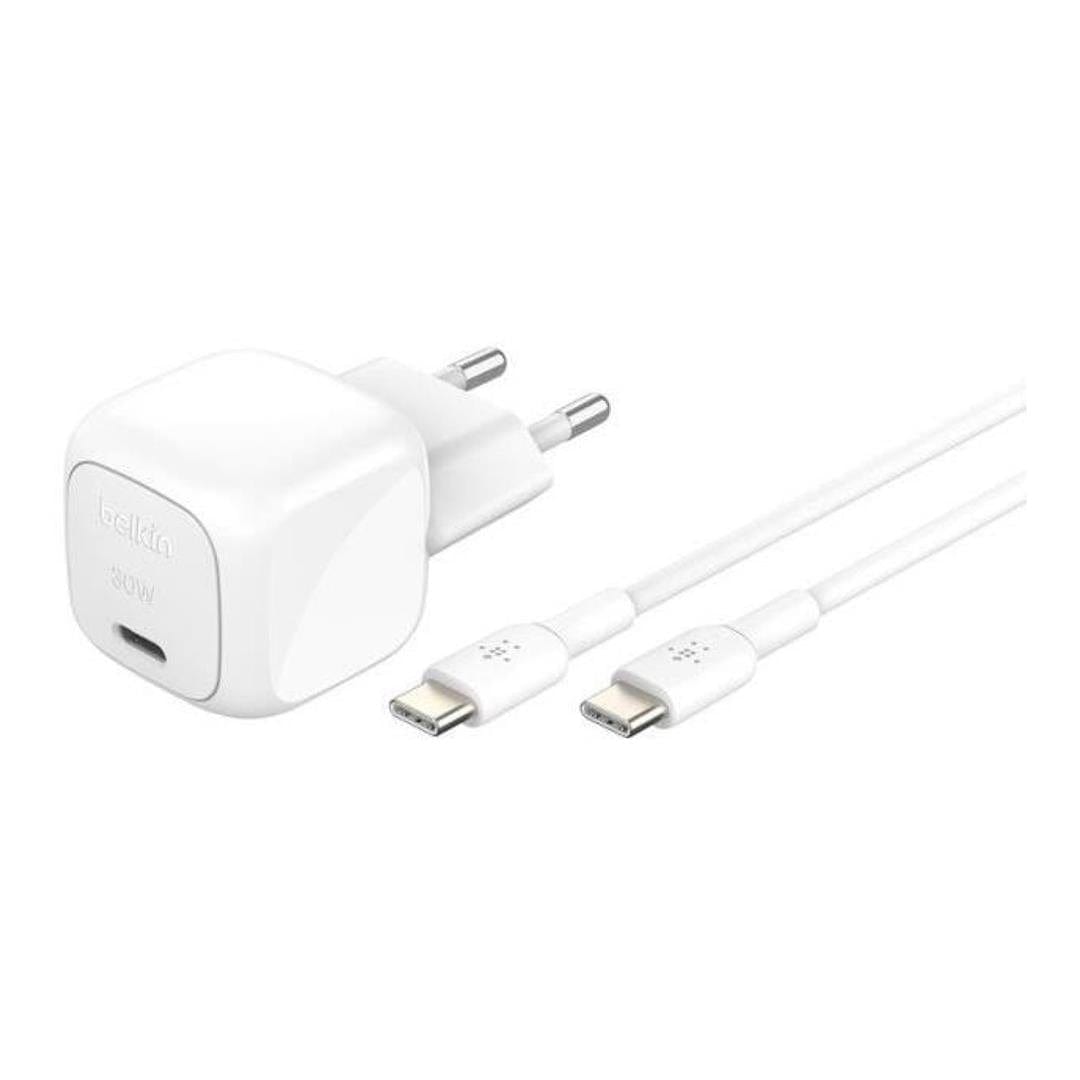 Belkin Boostcharge 30W USB-C Wall Charger with USB-C Cable White WCA008KQ1MWH-B6