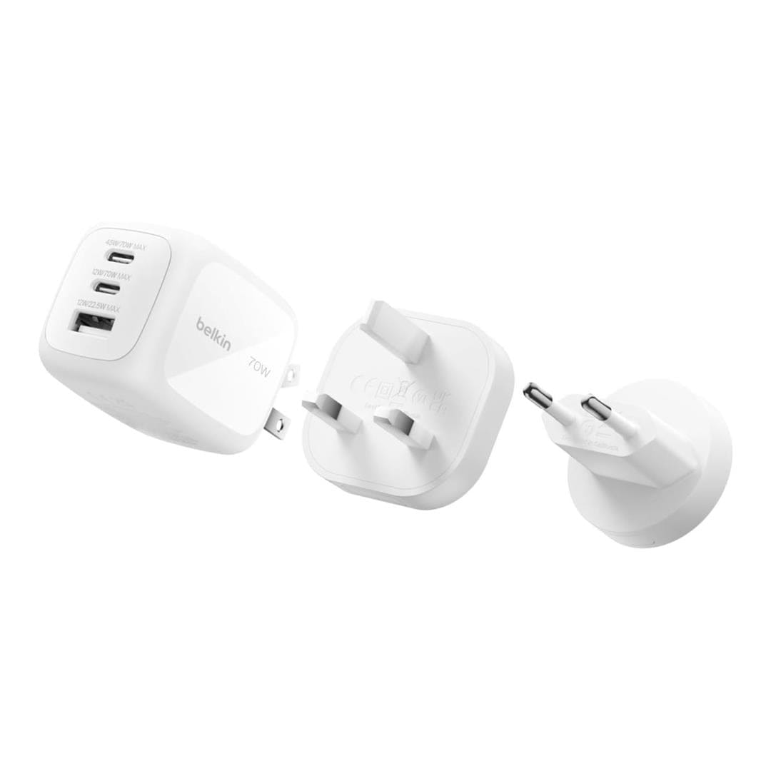 Belkin BoostCharge 3-port GaN Wall Charger White WCH018HQWH