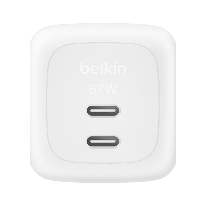 Belkin 67W 2-Port USB-C Wall Charger White WCH020KQ2MWH-B6