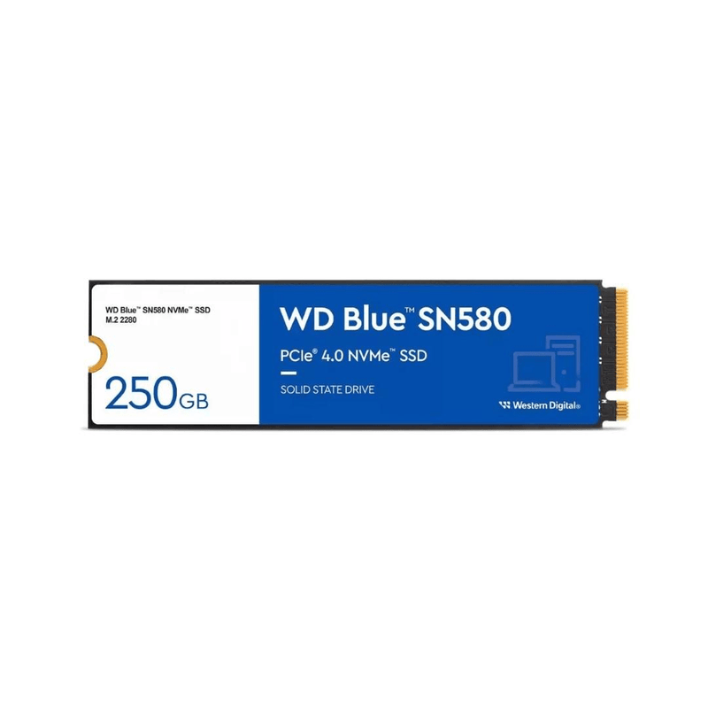 Western Digital Blue SN580 250GB M.2 PCI Express 4.0 TLC NVMe Internal SSD WDS250G3B0E