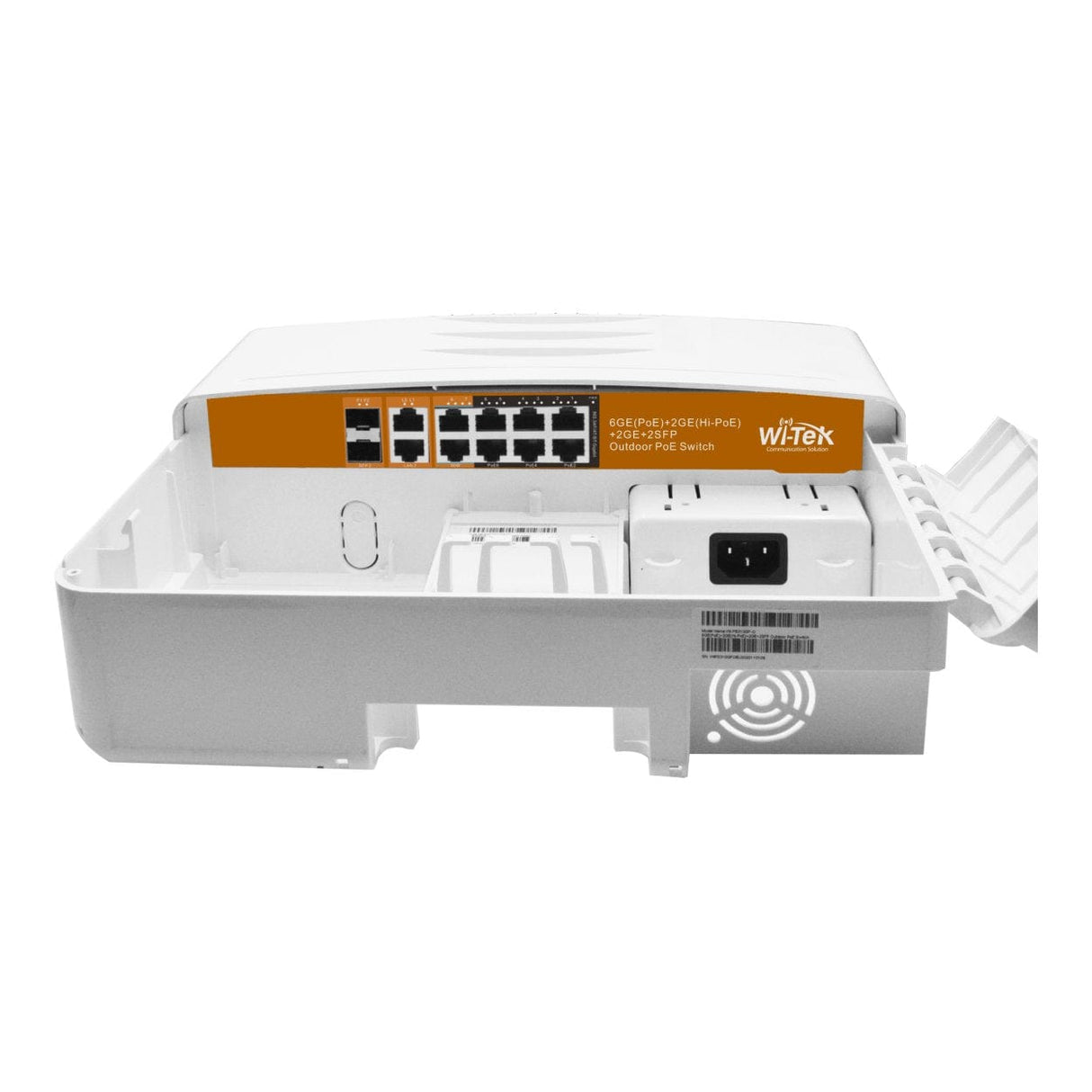 Wi-Tek 8-port GbE PoE Outdoor Switch with 2x GbE Uplink and 2x SFP ports WI-PS310GF-O