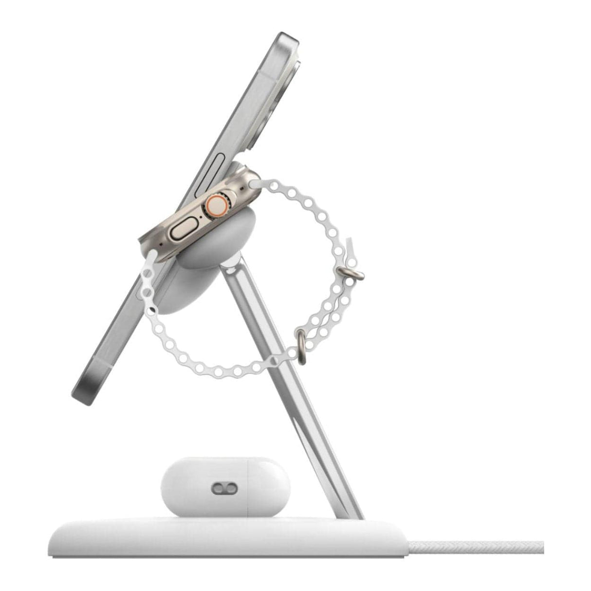 Belkin BoostCharge Pro Qi2 15W 3-in-1 Magnetic Charging Stand White WIZ032KQWH