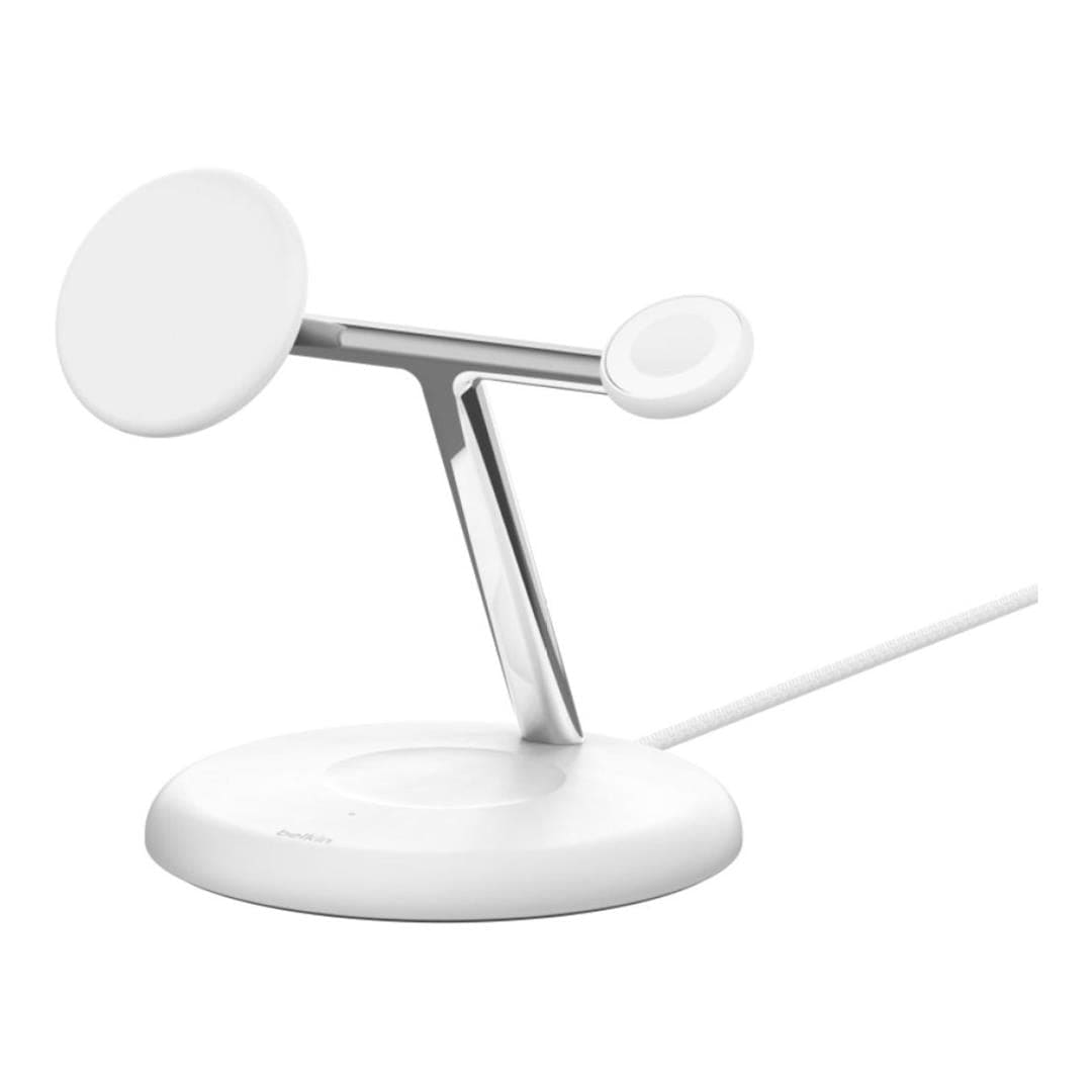 Belkin BoostCharge Pro Qi2 15W 3-in-1 Magnetic Charging Stand White WIZ032KQWH