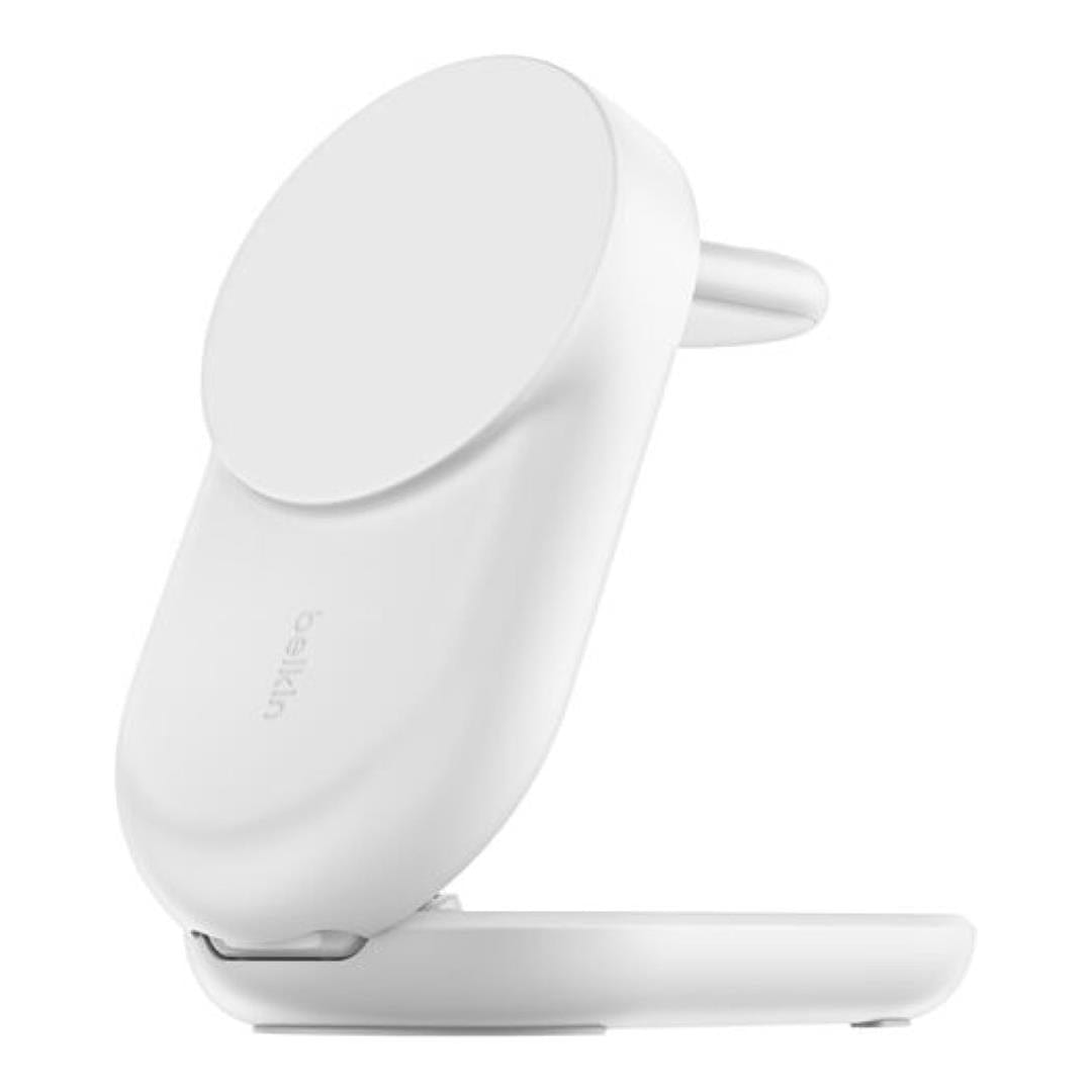 Belkin UltraCharge 25W 3-in-1 Qi2 Round Magnetic Charger White WIZ037KQWH