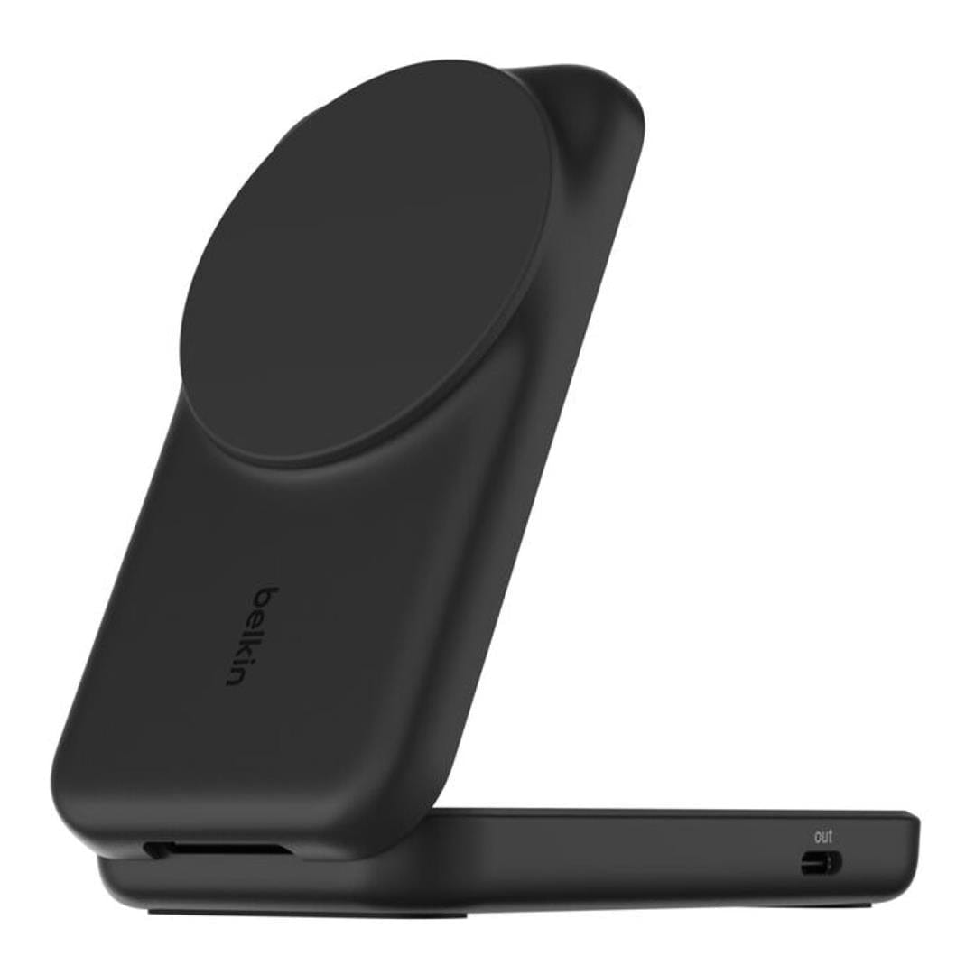 Belkin UltraCharge 25W 2-in-1 Qi2 Square Magnetic Charger Black WIZ038KQBK