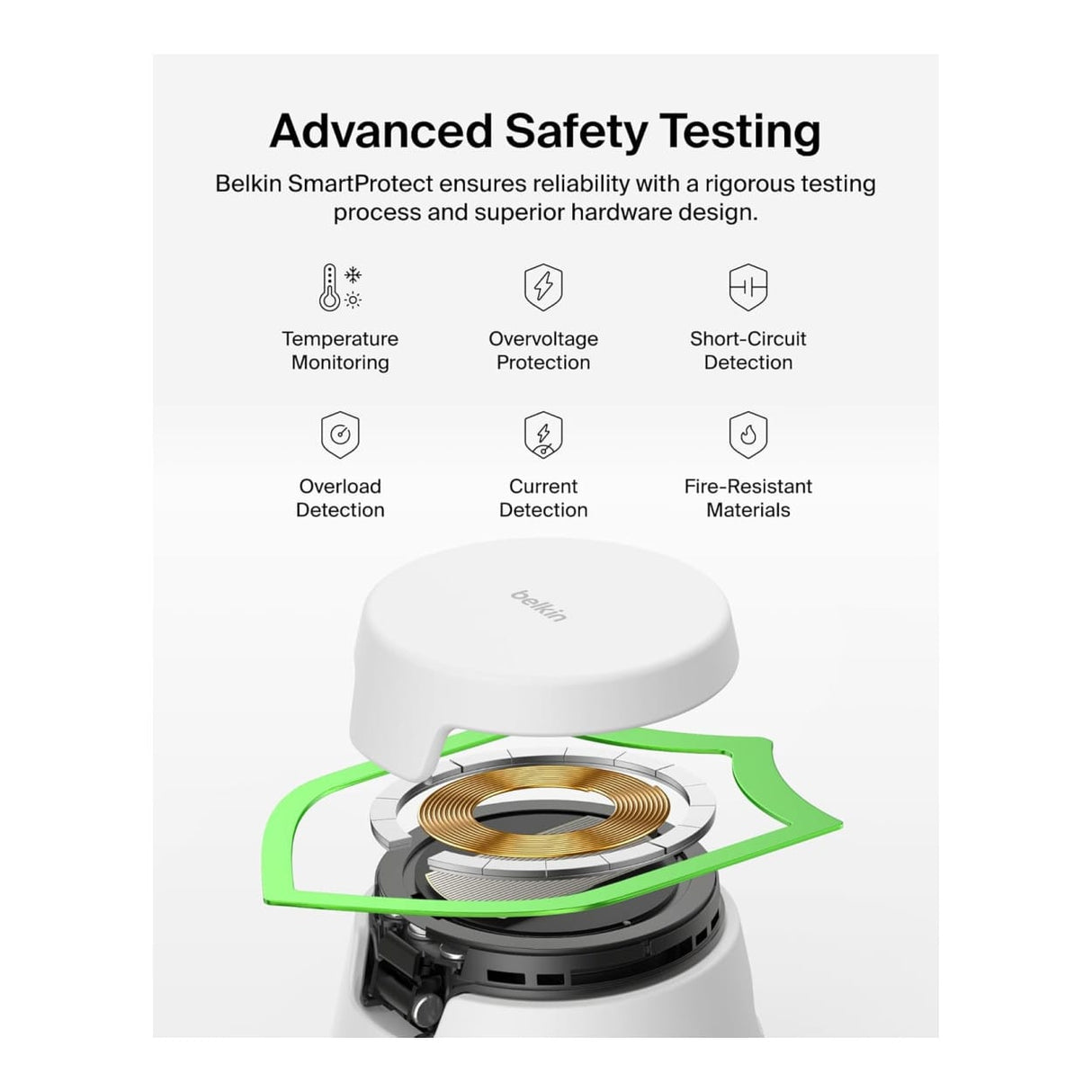 Belkin UltraCharge 3-in-1 Qi2 25W Wireless Charging Station White WIZ052KQWH