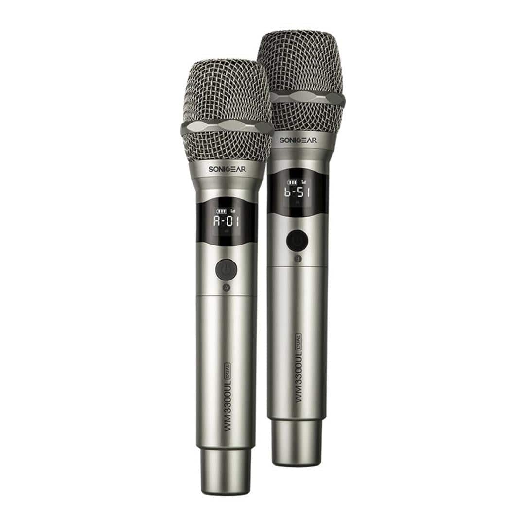 SonicGear WM 3300 UL Dual Professional Wireless Microphone Platinum WM3300ULDUALPLT