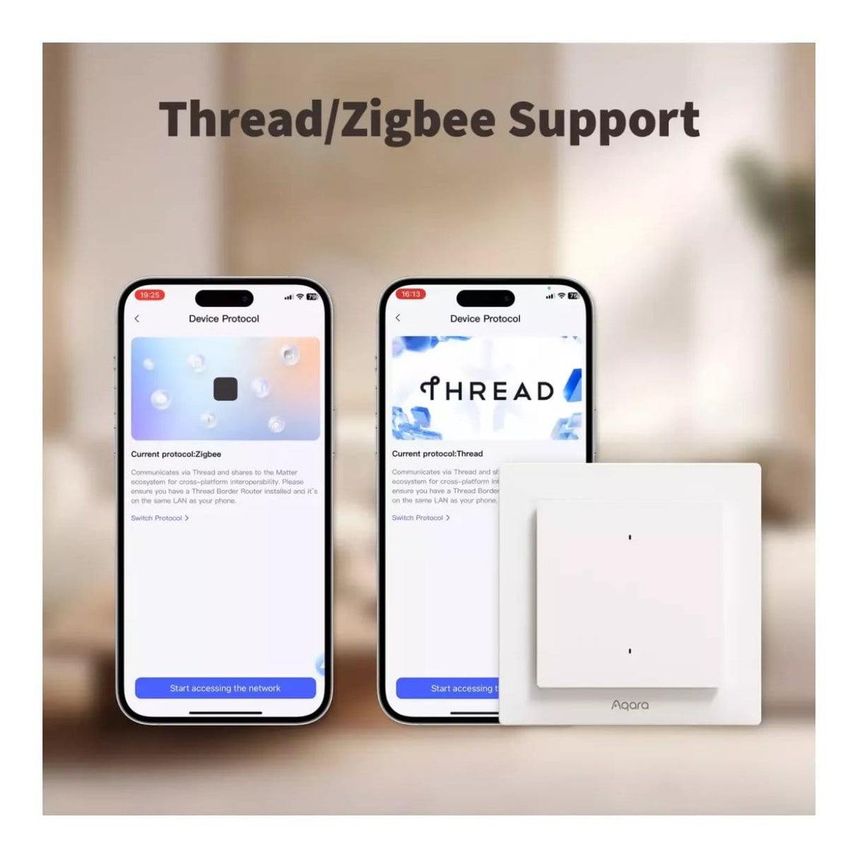 Aqara Light Switch H2 EU 2-in-1 With Neutral and No Neutral 2 Buttons 1 Channel WS-K07D