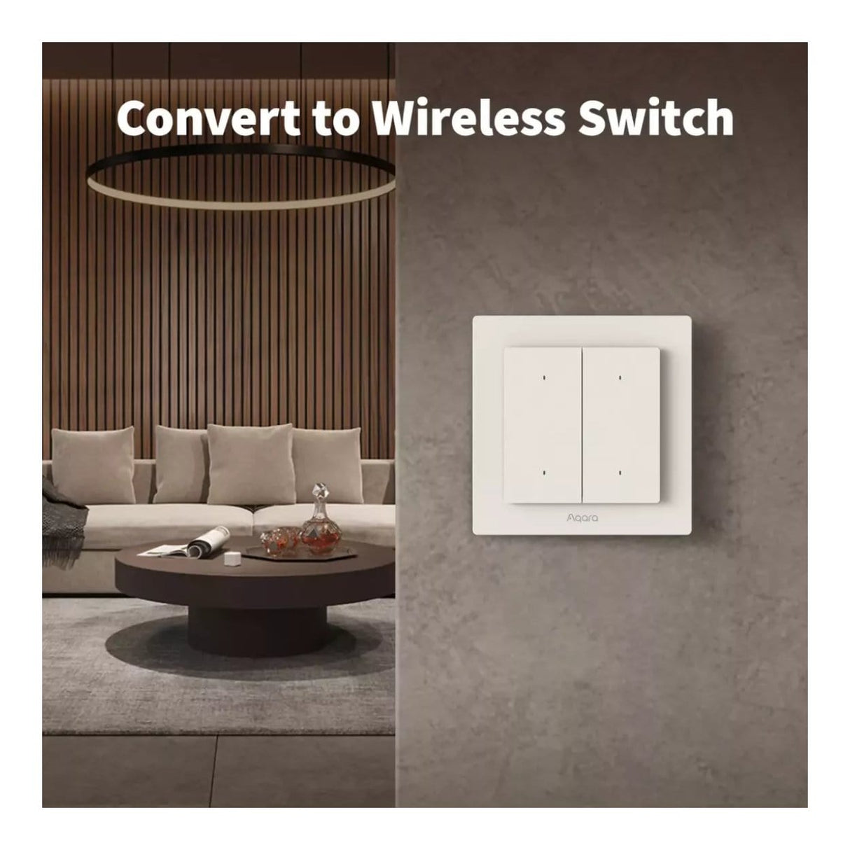 Aqara Light Switch H2 EU 2-in-1 With Neutral and No Neutral 2 Buttons 1 Channel WS-K07D