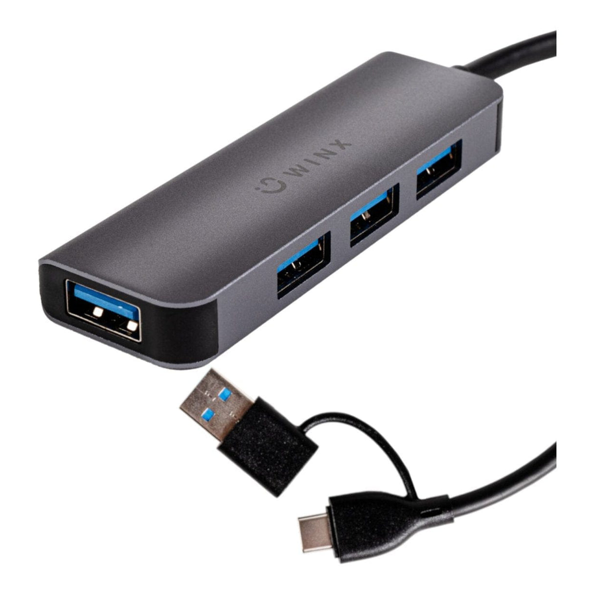 Winx CONNECT Simple 4-in-1 to Type-C USB Hub Silver WX-HB109