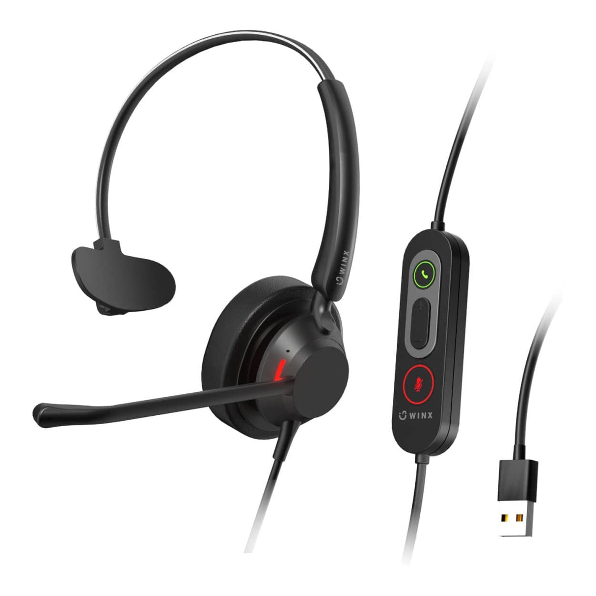 WINX CALL Pro 2 Mono AI Noise Cancelling Headset WX-HS113
