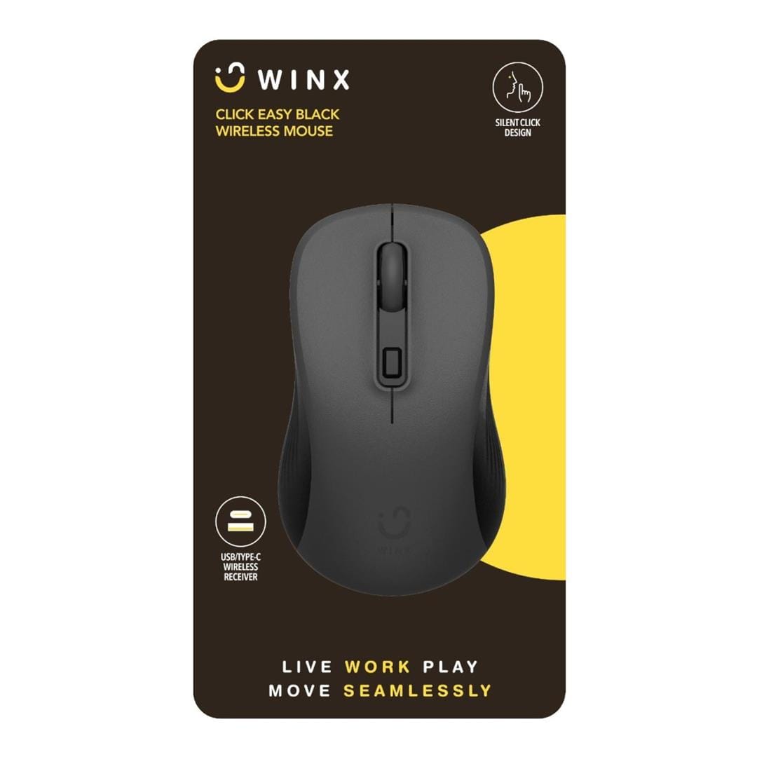 WINX CLICK Easy 1600DPI 2.4GHz Wireless Mouse Black WX-KB108