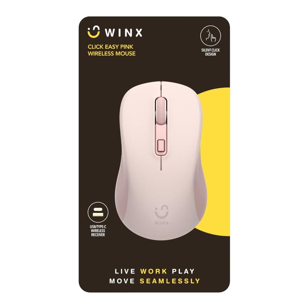 WINX CLICK Easy 1600DPI 2.4GHz Wireless Mouse Pink WX-KB110