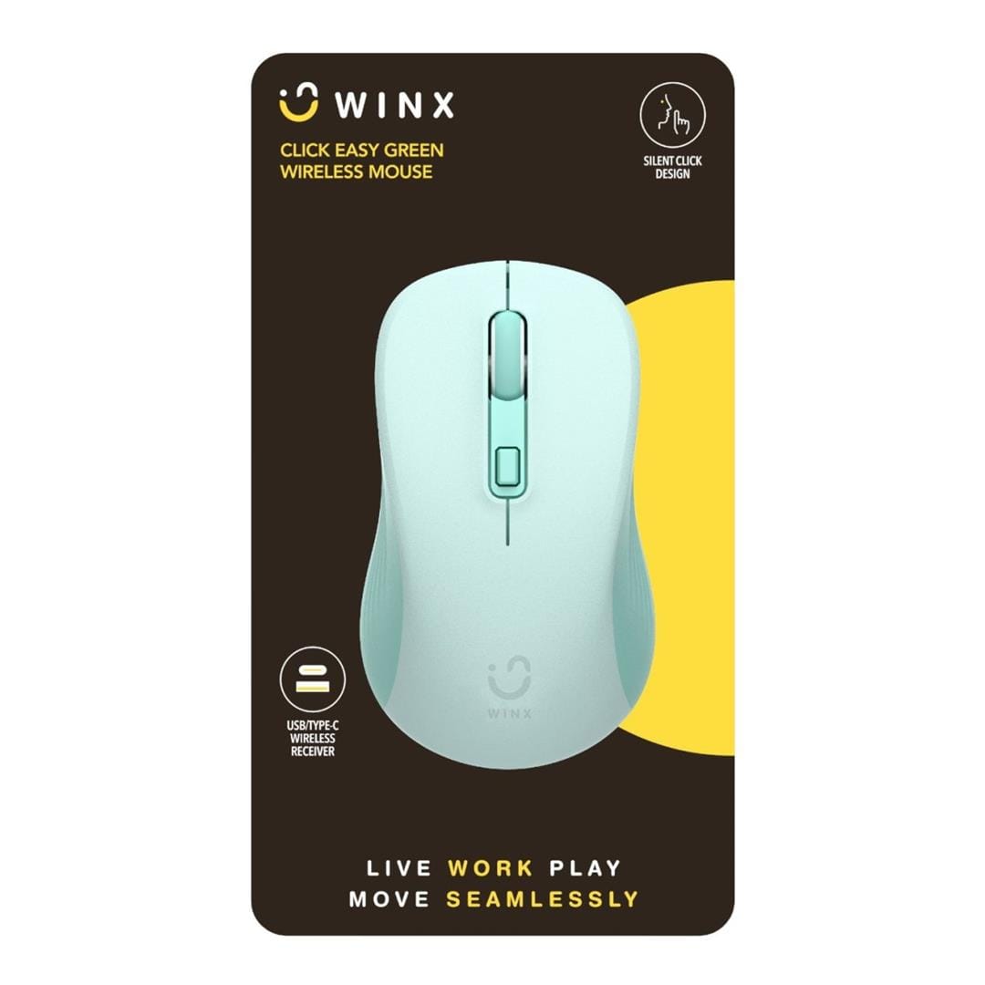 WINX CLICK Easy 1600DPI 2.4GHz Wireless Mouse Green WX-KB112