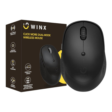 WINX CLICK More Dual-Mode Wireless Mouse Black WX-KB113