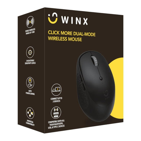 WINX CLICK More Dual-Mode Wireless Mouse Black WX-KB113