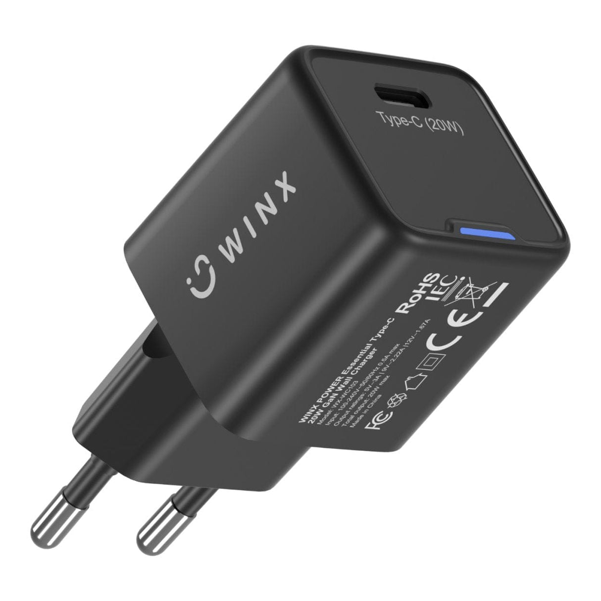 WINX 20W Power Essential Type-C GaN Wall Charger Black WX-WC103
