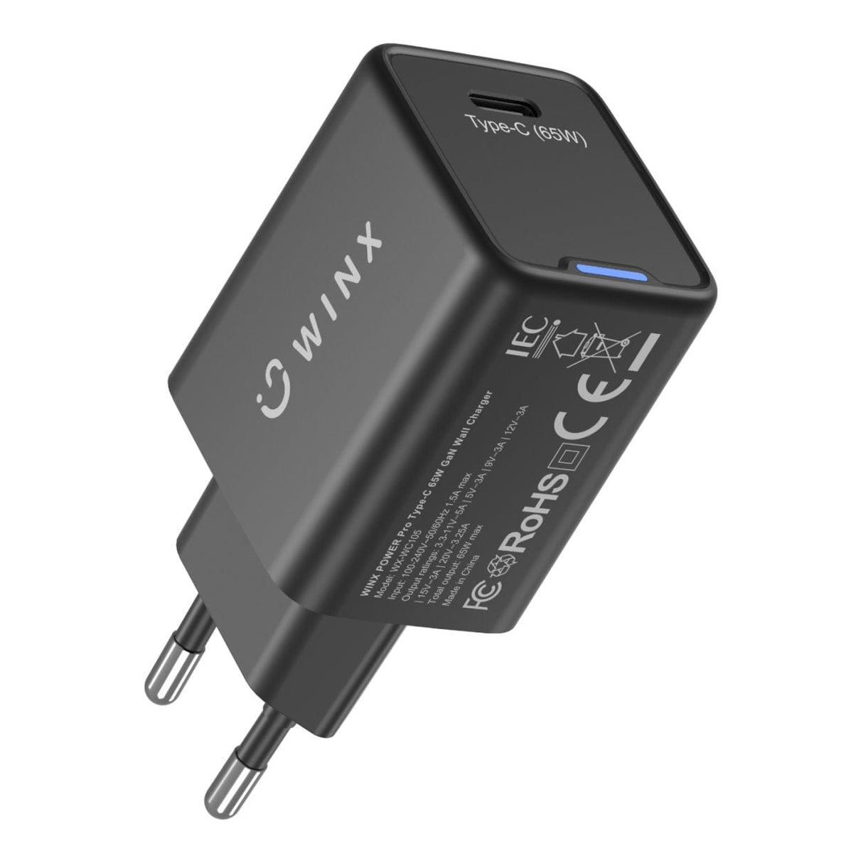 WINX 65W Power Pro Type-C GaN Wall Charger Black WX-WC105
