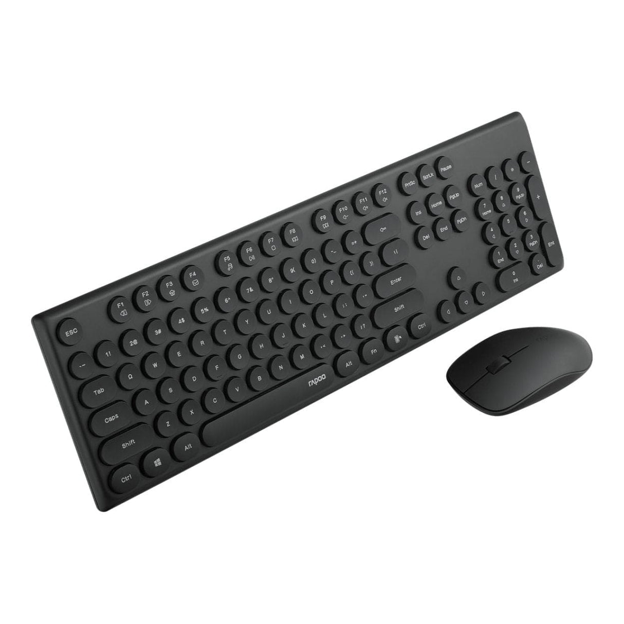 Rapoo X260 Round Key Multimode Keyboard and Mouse Combo Black