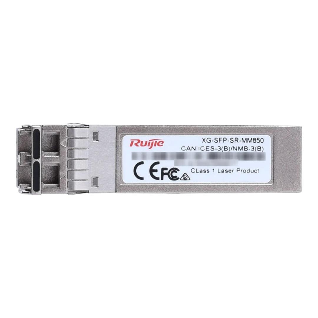 Ruijie Networks XG-SFP-SR-MM850 10GBASE-SR SFP+ 850-nm 300-m DOM Duplex LC MMF Optical Transceiver Module