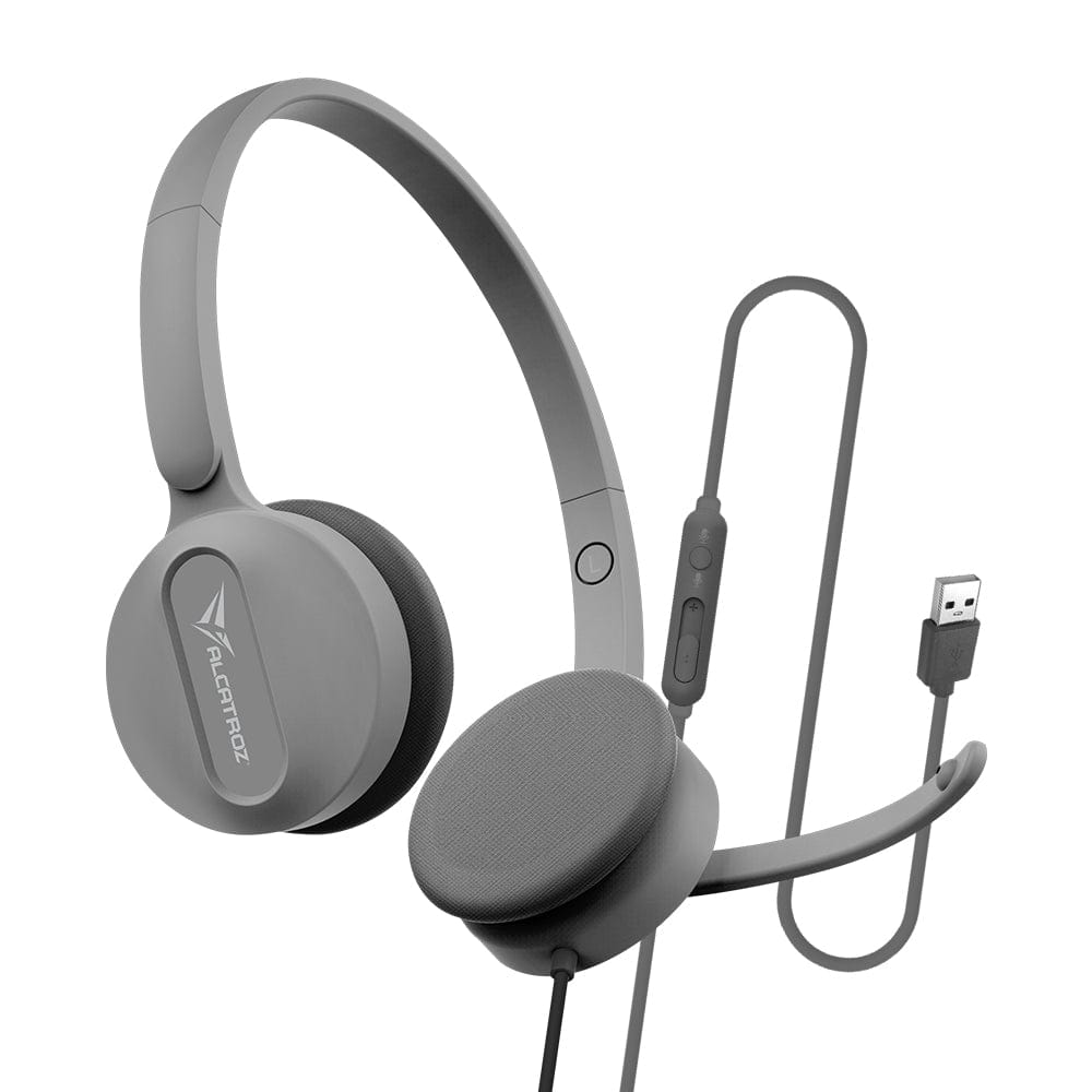 Alcatroz XP-3U USB Wired Headset with Microphone Dark Grey XP3UDGRY