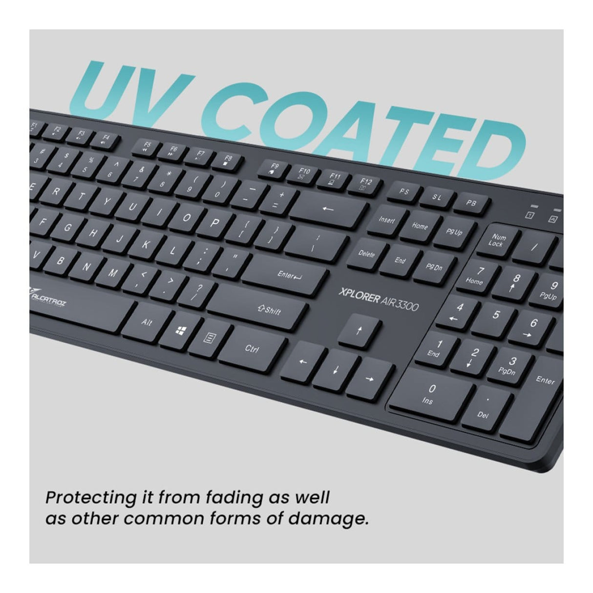 Alcatroz Xplorer Air 3300 Wireless Keyboard and Mouse Combo Black XPLORERAIR3300BLK