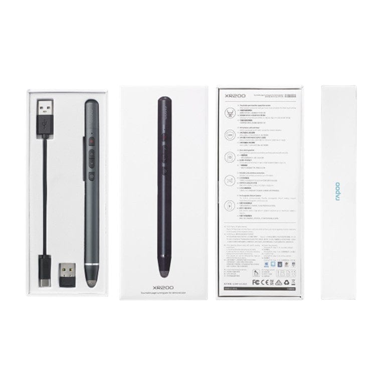 Rapoo XR200-BLACK Wireless Touchable Page-Turning Presenter Pen