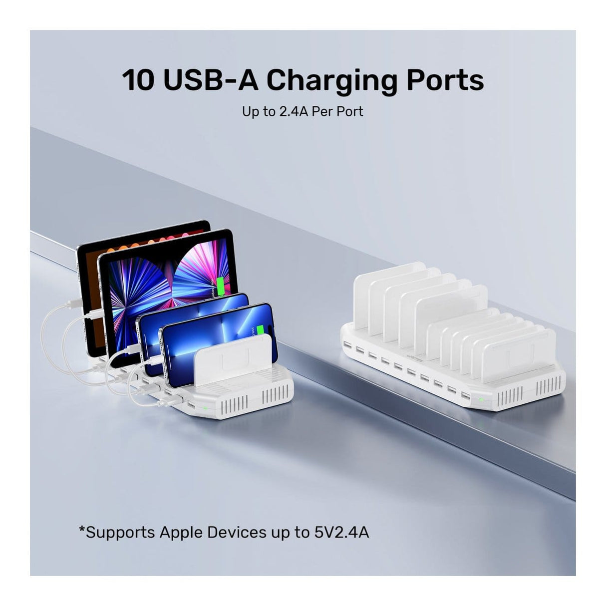 Unitek Y-2190D01-EU 10-port 60W USB Charging Station White