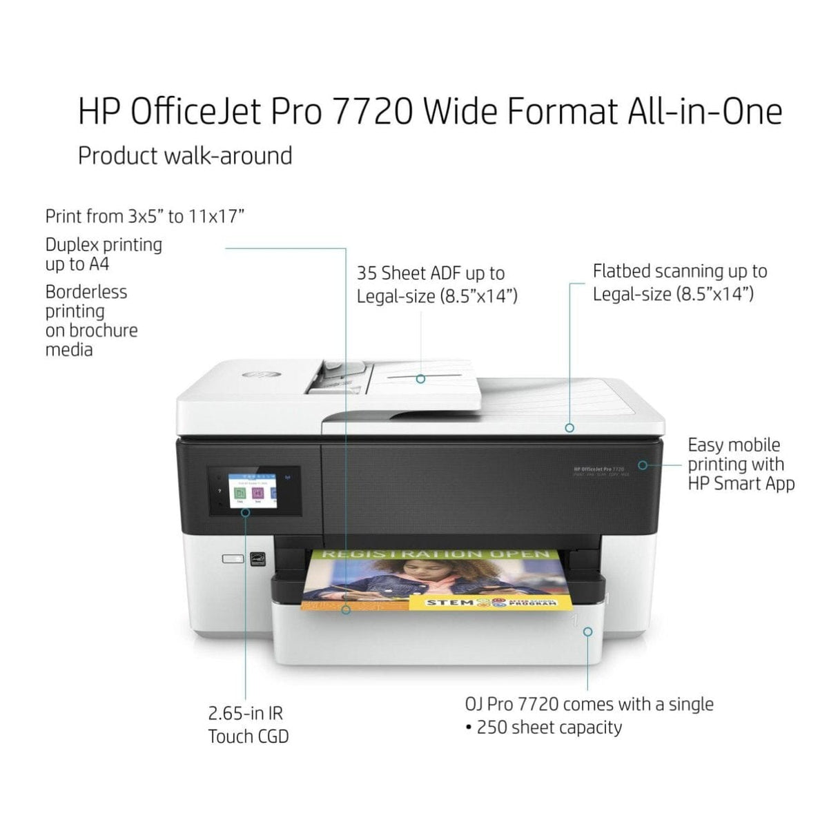 HP OfficeJet Pro 7720 A3 Multifunction Colour Inkjet Business Printer Y0S18A