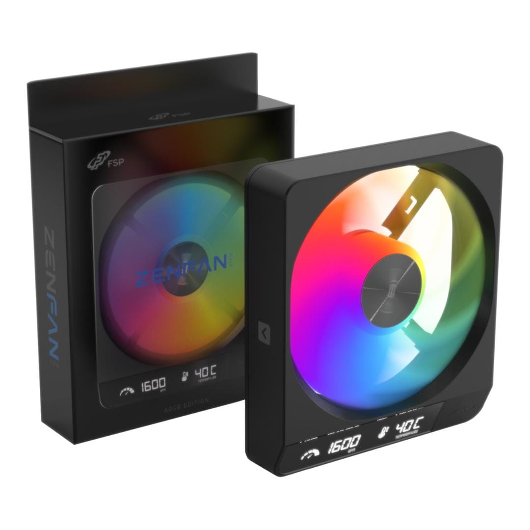 FSP ZENFAN-BA 120mm ARGB PWM Smart Fan Black