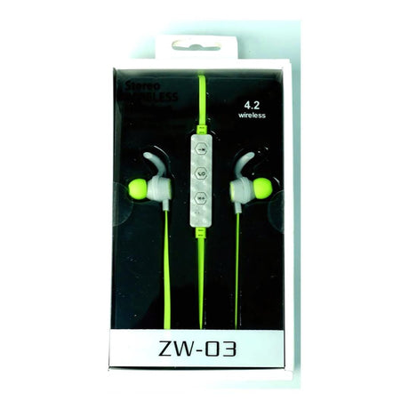 Geeko ZW-03 Wireless Bluetooth Earphones Green ZW-03-GRN
