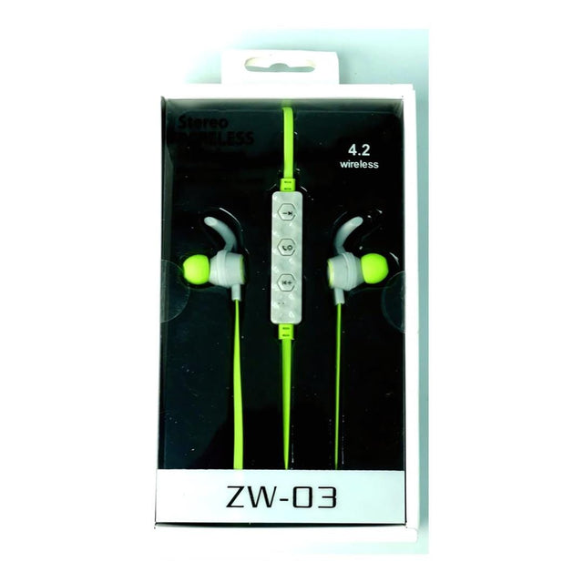 Geeko ZW-03 Wireless Bluetooth Earphones Green ZW-03-GRN