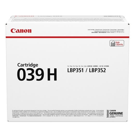 Canon 039H Black Toner Cartridge 25,000 Pages Original 0288C001 Single-pack
