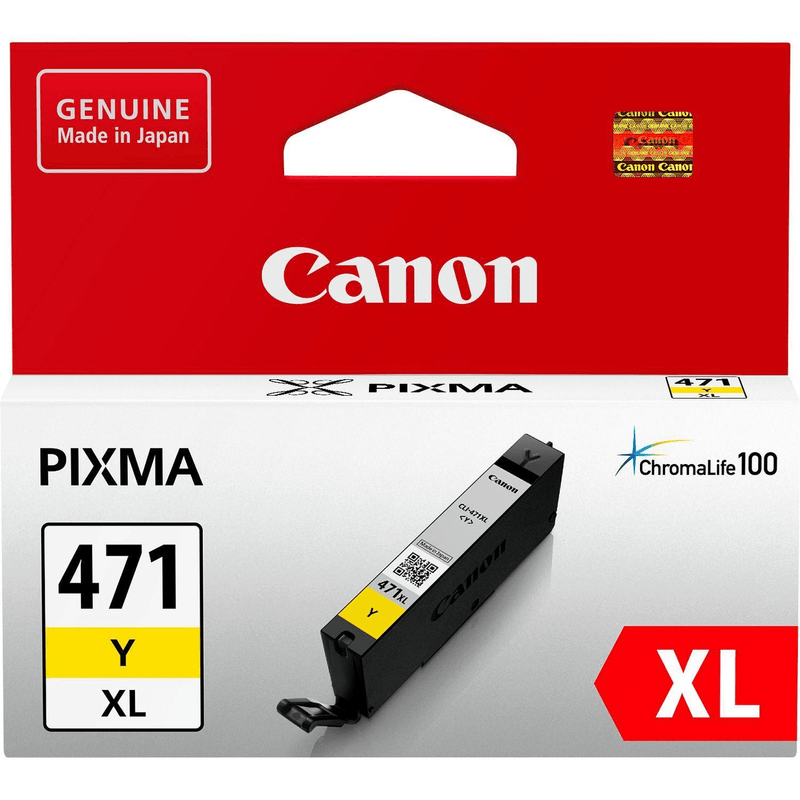 Canon CLI-471XL Yellow High Yield Printer Ink Cartridge Original 0349C001 Single-pack