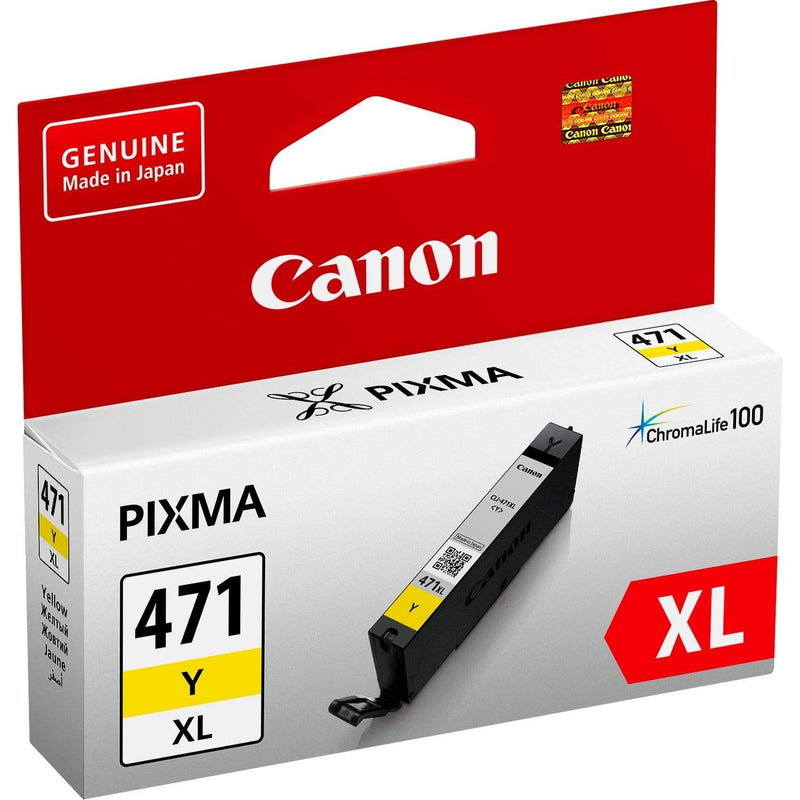 Canon CLI-471XL Yellow High Yield Printer Ink Cartridge Original 0349C001 Single-pack