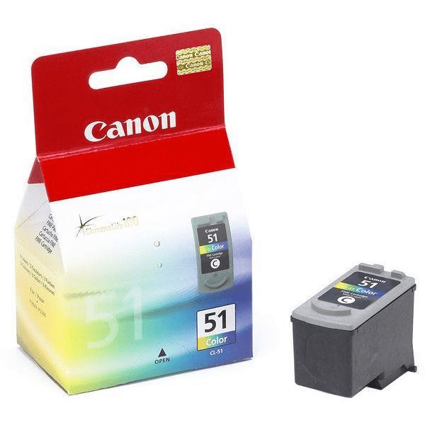 Canon CL-51 Cyan, Magenta, Yellow High Yield Printer Ink Tank Cartridge Original 0618B001 Single-pack