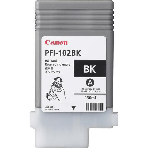 Canon PFI-102BK Black Printer Ink Cartridge Original 0895B001 Single-pack