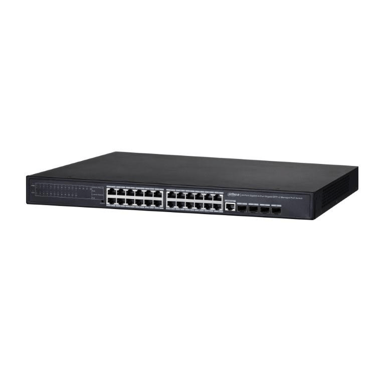 Dahua 24-port Managed Gigabit Switch with 370W PoE DH-PFS4428-24GT-370