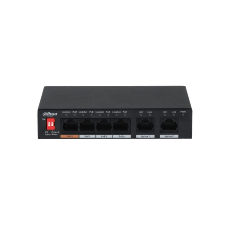 Dahua PFS3006-4ET-60 6-port 10/100Mbps Unmanaged Desktop Switch with 4-port PoE 1.0.01.20.10646