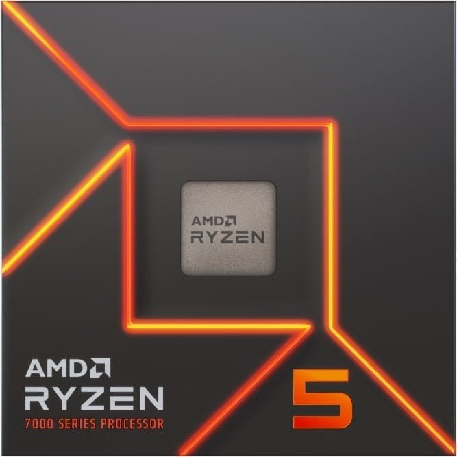 AMD Ryzen 7600X CPU - AMD Ryzen 5 6-core Socket AM5 5.1GHz Processor 100-100001015BOX