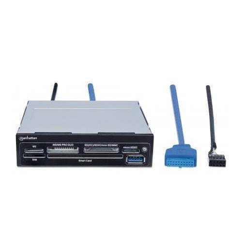 Manhattan Multicard Card Reader USB Black Grey 101974