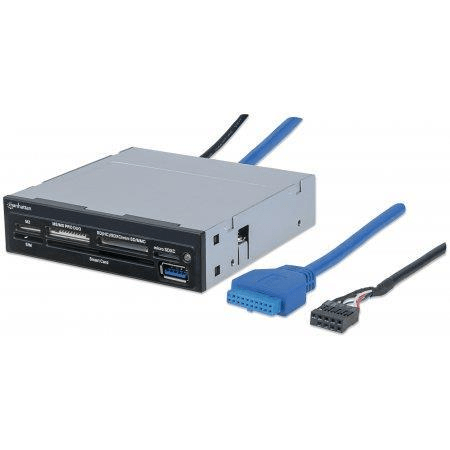 Manhattan Multicard Card Reader USB Black Grey 101974
