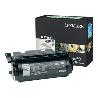 Lexmark 12A7462 Black Toner Cartridge 21,000 Pages Original Single-pack